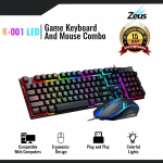 Zeus K001 – LED Backlight Wired Gaming Keyboard And Mouse Bundle Plug And Play Mechanical Feel